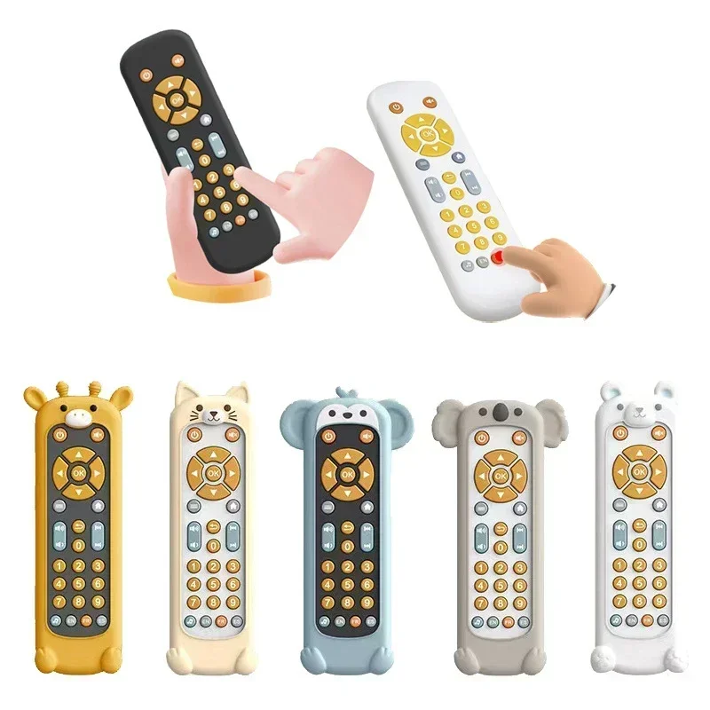 Infant Simulation TV Remote Control Toys with Music and Light Musical Baby Toy Sensory Remote Kid Baby Toys for 1 2 3 Year Old 3