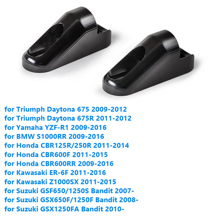 오토바이 사이드 미러 마운트 어댑터 Yamaha YZF-R1 Honda CBR600RR CBR600F BMW S1000RR Kawasaki ER6F Triumph Daytona 675/R