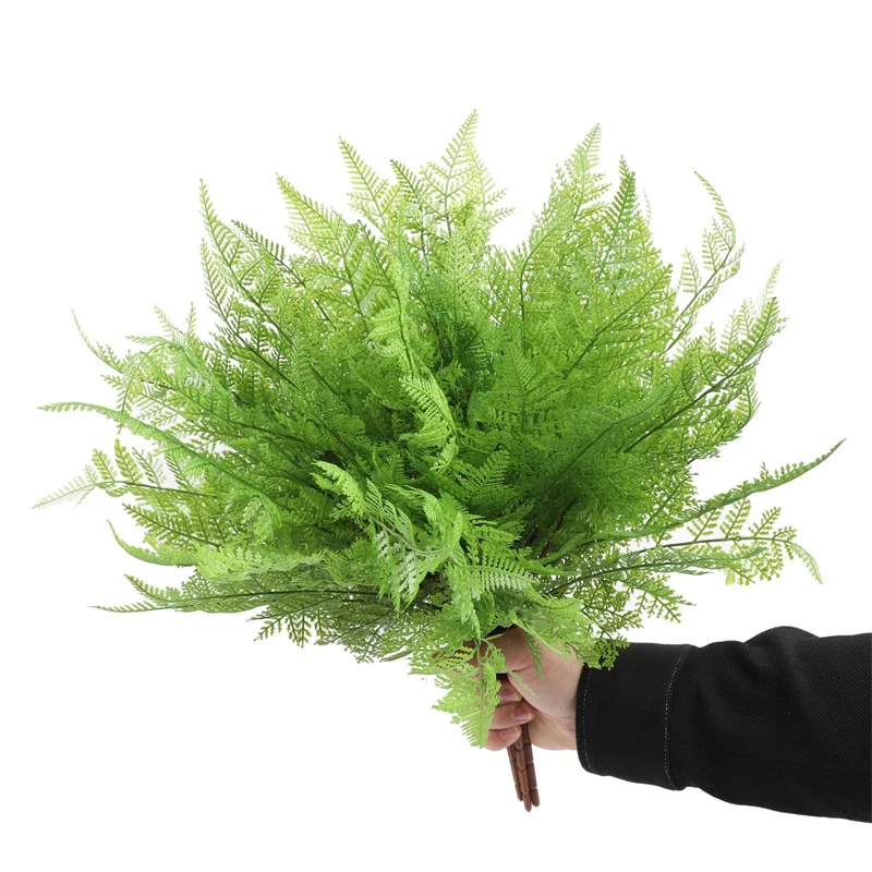 Christmas Decoration For Home Fake Plant Green Artificial Fern Persian Leaf Grass Eucalyptus For New Year Accessories Room Decor
