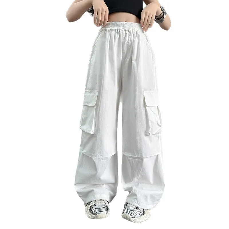 2026 1pc pant new autumn teens tracksuit dance hip hop Girls cloth casual loose wide leg Cargo Kid hip hop 4 5 8 10 12 14 year 3