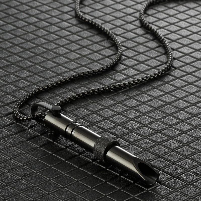 Stainless Steel Mindfulness Breathing Necklace for Anxiety and Stress Relief