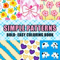 SIMPLE PATTERNS Bold-easy Patterns Coloring Book for Adults Cute Drawing Book Perfect Gift for Party and Birthday 1