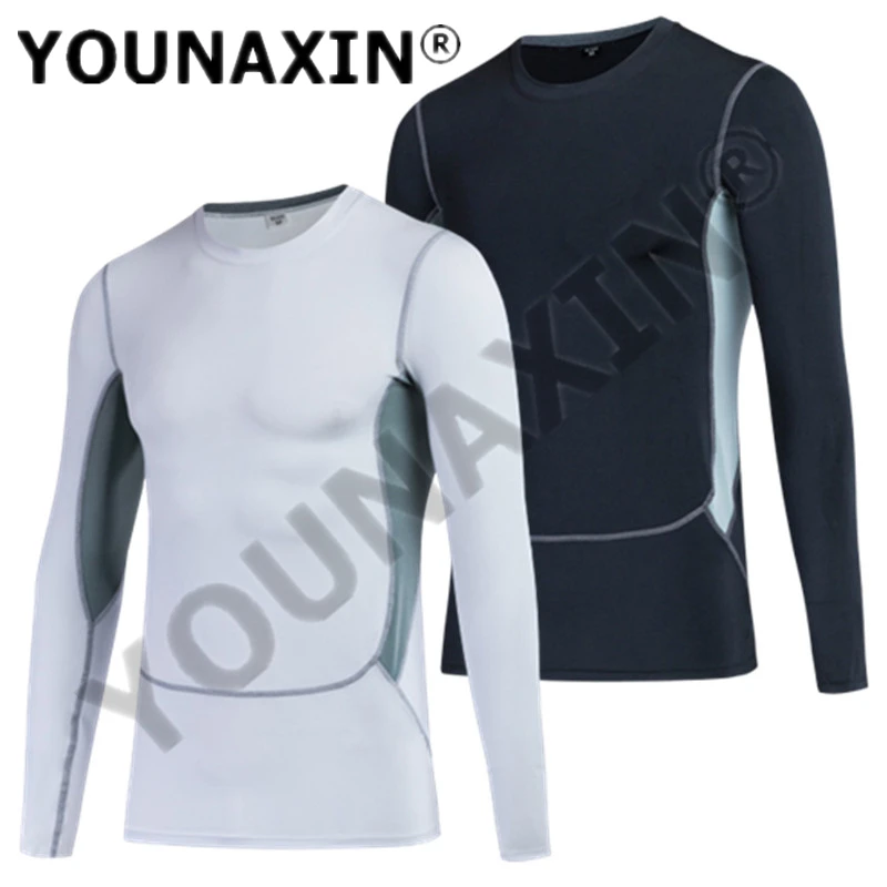 

Men Base Layer Basketball Sports Tight Long Sleeves T Shirts Gym Compression Fitness Jogger Running Top Jersey Outdoor Clothes