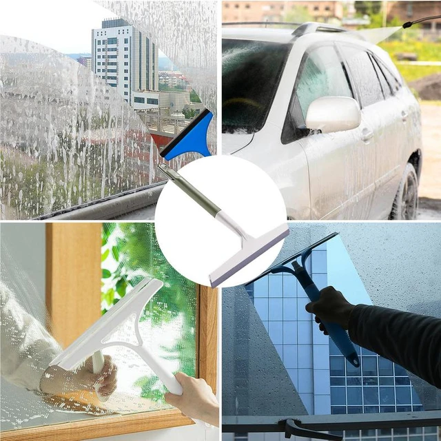 Shower Squeegee for Bathroom Shower Glass Doors, TPR Window Cleaner  Squeegee, Plastic Window Cleaner Tool,Plastic Car Windshield Cleaning  Squeegee 