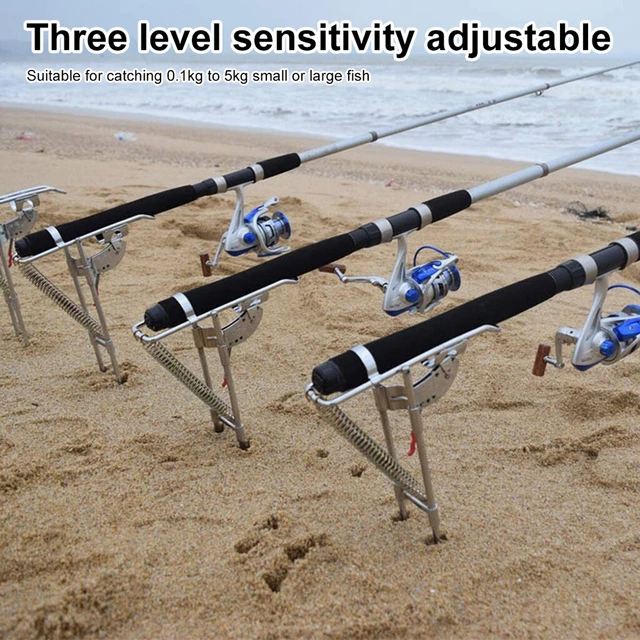 Aluminum Alloy Fishing Rod Holder Automatic Support Fishing Rack Spring  Support Stand Outdoor Fishing Tools Fishing