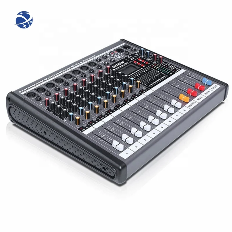 

YYHC Mixer Sound System Dual Way Passive Wooden Speaker 500W Power 8 Channel Professional Mixing Console