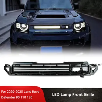 Off Road 4x4 Accessories Led Dynamic Lamp Front Grille For 2020-2025 Land Rover Defender 90 110 130 Front Bumper Racing Grills 1