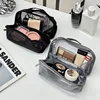 Double Layer Travel Cosmetic Bag Large Capacity Mesh Makeup Bag Makeup Storage Pouch Travel Toiletries Cosmetic Storage Bags 4