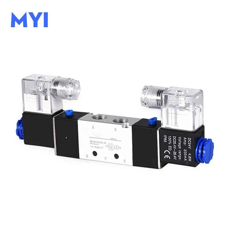 4V120-06 4V220-08 4V320-10 4V420-15  ̵ַ  5/2   Ʈ   DC24V AC220V