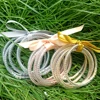 5pcs/set Rhinestone Crystal Bracelet Tibetan Buddhist Bracelet Golden Kumlai Temple Luck Girls Jelly Bangles for Women 4
