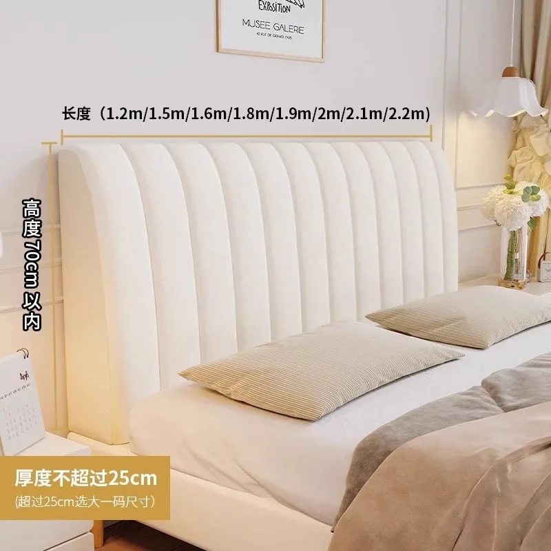 Luxury Velvet Bed Headboard Cover Soild Color All Inclusive Bed Backrest Covers Soft Anti-Dust Thicken Head Back Protector