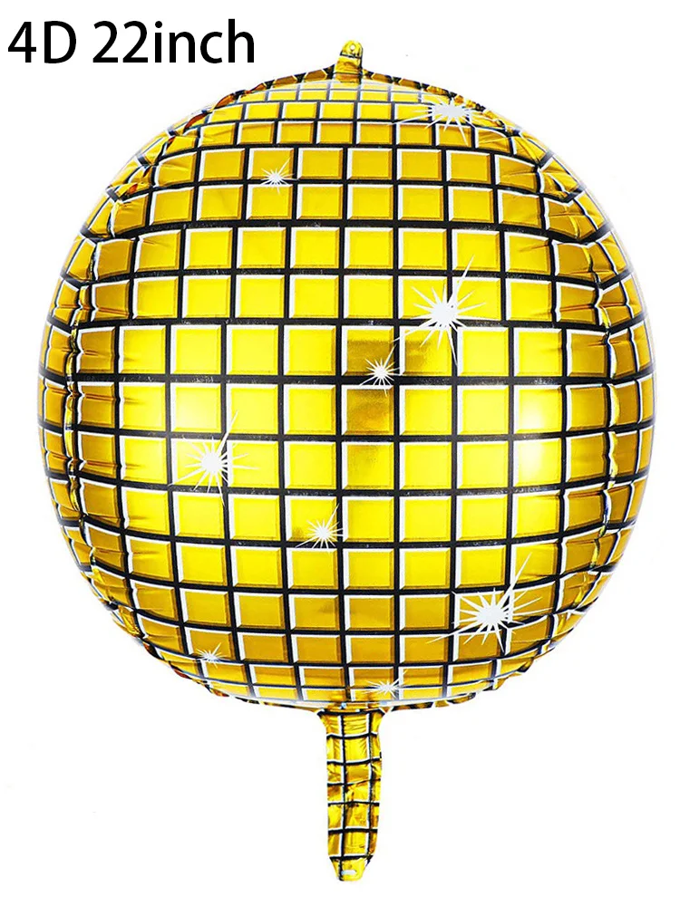 4PCS Gold Disco Ball Balloons Disco Party Decor 4D Gold Disco Balloons 70s  80s Disco Theme Mamma Mia Party Decorations Supplies - AliExpress