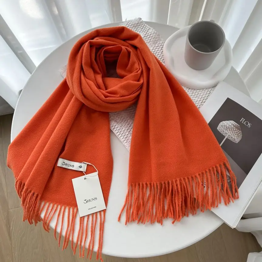 VISROVER 32 farbe Solide Winter Schal Für Frauen Mode Weibliche Schal Kaschmir Handfeeling Winter Wrap Warme Herbst Hijab Geschenk – Detail 20