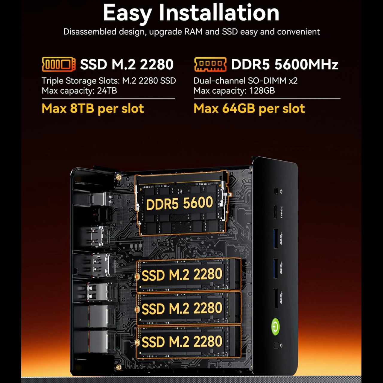 GMKtec K12 Gaming Mini PC AMD Ryzen 7 5