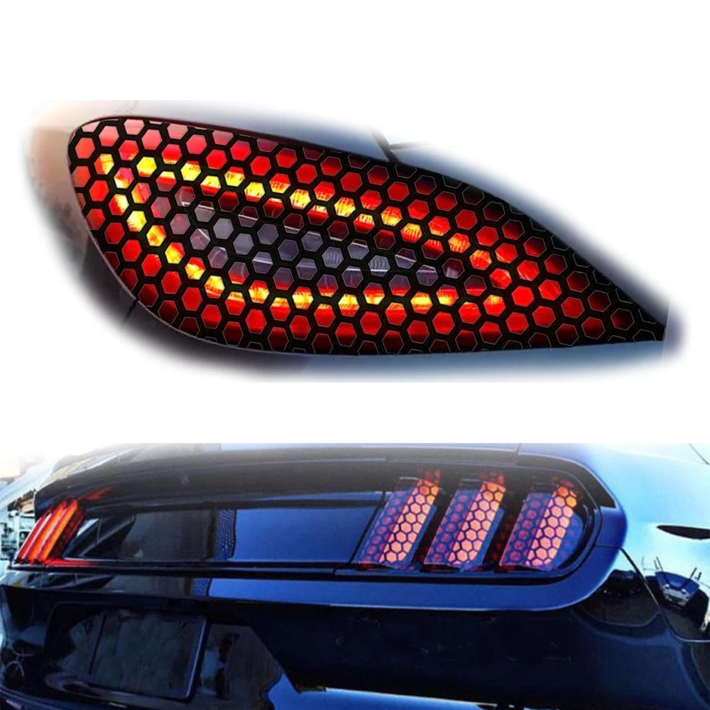 Yajimsa Pegatinas Para Luces Traseras,Pegatinas Panal Cola Trasera Coche Luz | Cubierta Luz Trasera Coche, Pegatina Abeja Negra, Pegatina Luz Trasera