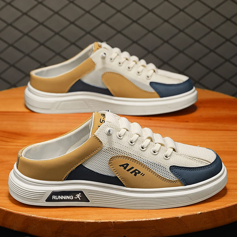 

CYYTL Summer Men Mesh Shoes Casual Fisherman Slippers Slip On Loafers Platform Sneakers Fashion Sport Luxury Outdoor Tennis Flat