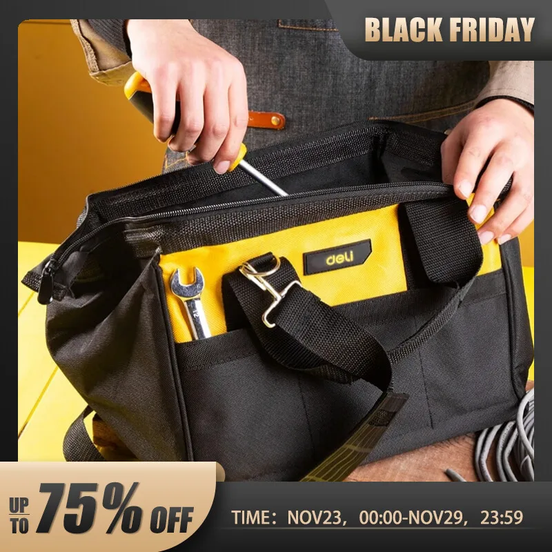 DeliHighCapacityElectricianToolBagMultifunctionalToolBagsTool