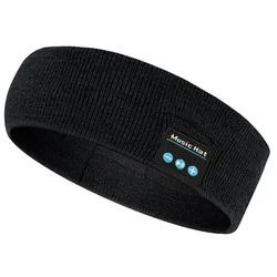 Wireless LED Beanie with Bluetooth 5.0 and Built - in Stereo Speakers (Black headband)