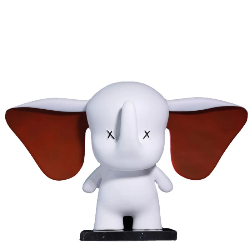 

Modern Design Kid Room Big Ears Elephant Home Decor Creative Decoracion De Elefantes Fashion White Black Resin Elephant Decor