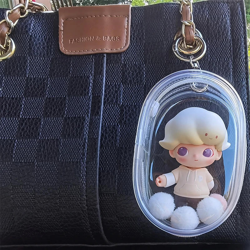 Clear Outdoor Bag Transparent Mini Kawaii Girl Doll Protector Organizer Pouch For Anime Cartoon Dolls Little DIY Figure Nendroid