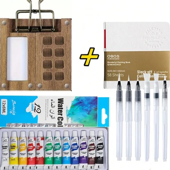 New Travel Watercolour Paint Palette Set Mini Pocket Artist Watercolor Paint Palette Travel Sets for Painters Artists Students 1