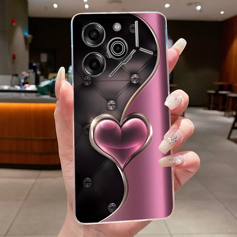 Luxury Butterfly Flowers Transparent Soft TPU Phone Case