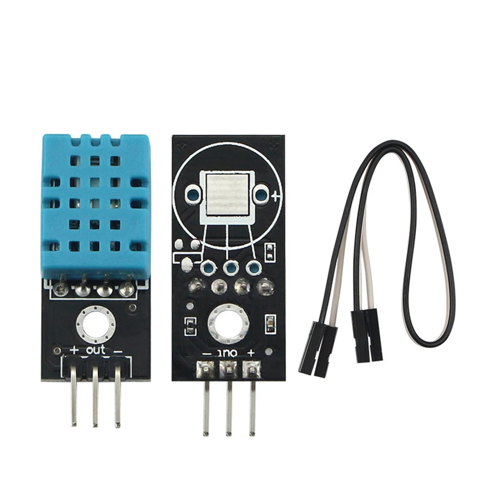 

Durable Practical Sensor Module DHT11 Sensor Module Cable DC 5V DC5V/3.3V Plastic Metal For Arduino WIth Cable