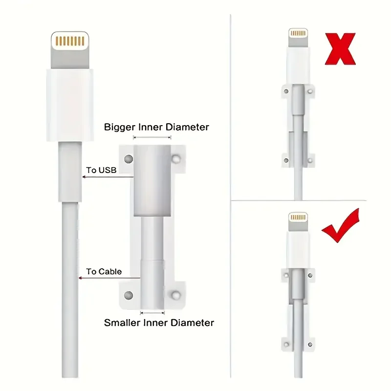 Heavy-Duty Cable Protector Set - Pack of 8, Prevents Breaks & Scratches