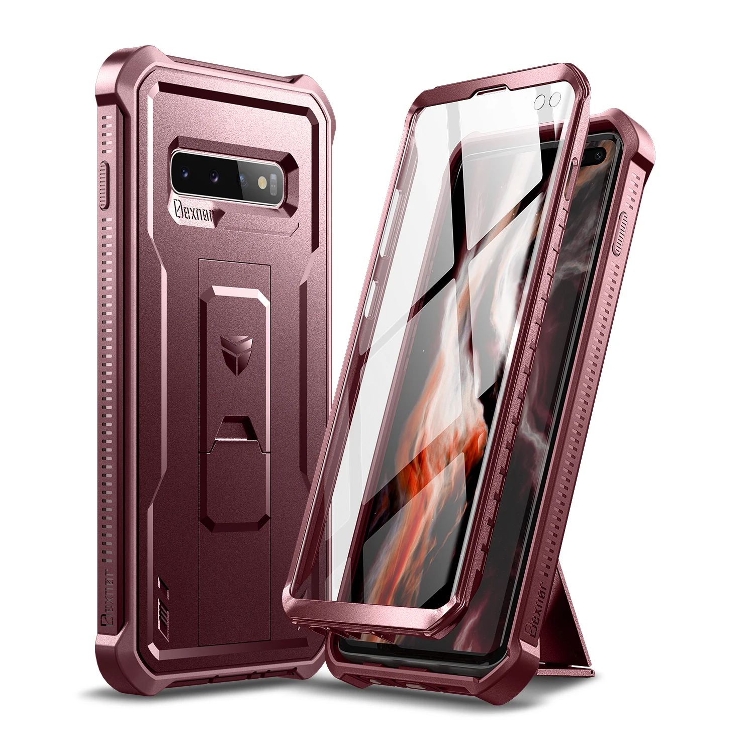 360 Full Body Protector Case PC sheet + shell TPU для Samsung Galaxy S10 Plus bracket Case із вбудованим захисним чохлом для екрана