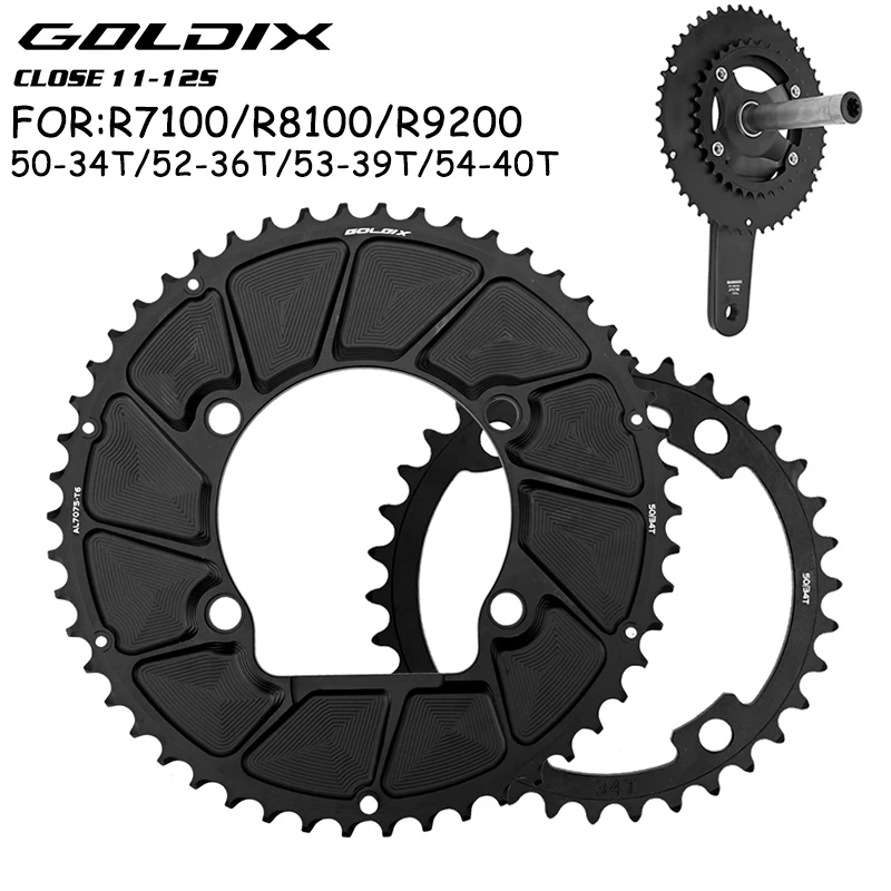 Chainwheel RIRO 110BCD Chainwheel for R7100 R8100 R9200 11S 12S Road Bike Chainring 50-34T 52-36T 53-39T 54-40T 110 BCD Chainring