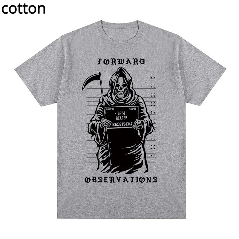 

Forward Observations Group Skeleton Gray T-shirt Death Satan Vintage Cotton Men New TEE TSHIRT Womens Tops