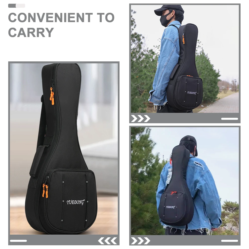 Portable Mandolin Bag Double Shoulder Adjustable Mandolin Storage Backpack Musical Instrument Carrying Bag Pouch Travel Handbag