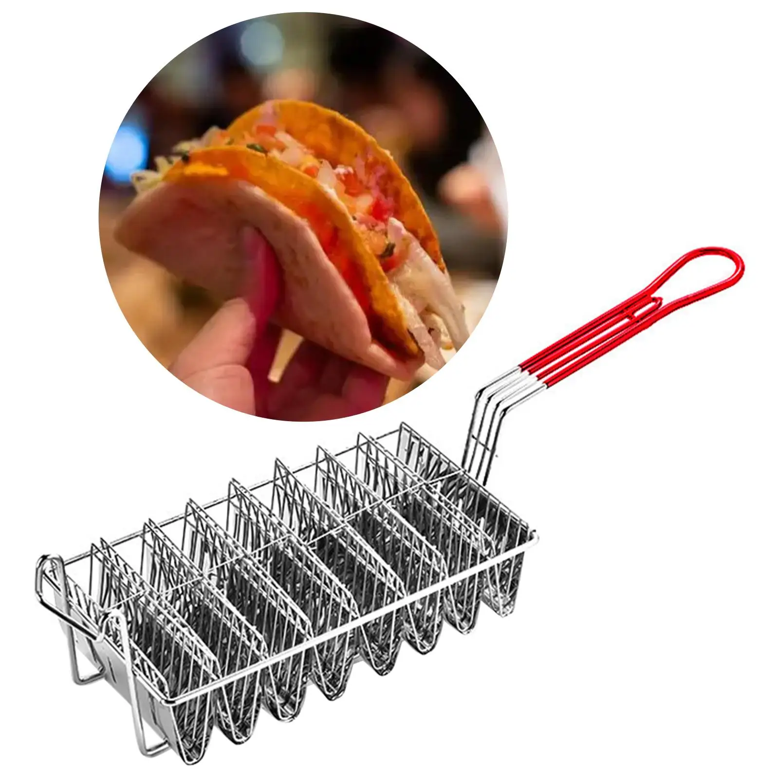 Stainless Steel Western-style Food Taco Holder Pancake Burrito Spring Rolls  Rack Baking Cooking Tool Kitchen Bakery Accessories - AliExpress