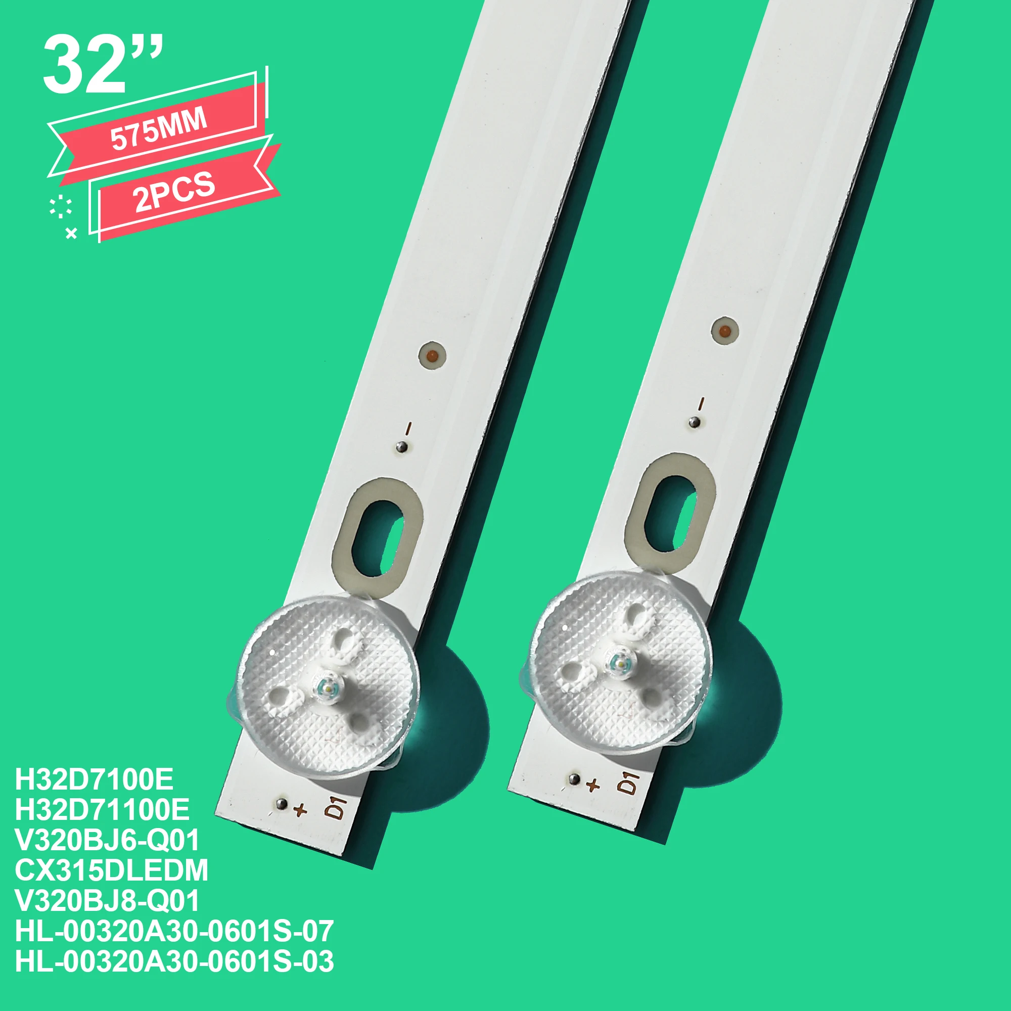 LED Light Bar TV's LED Backlight Strips For DEXP H32D7100E H32D71100E Band Ruler HL-00320A30-0601S-07 A1 2*6 HL-00320A30-0601S-03 A1 2*6 Lane
