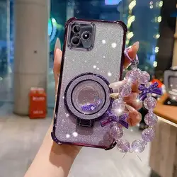 All - in - One Phone Case with Lanyard and Circular Stand for Realme C53 (India) (PURPLE)