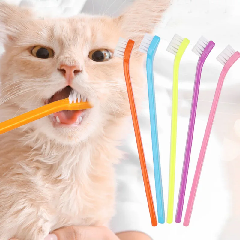 

1pcs Soft Bristle Cat Dog Toothbrush Single-Head Brush Bad Breath Care Dog Kitten Cleaning Teeth Brush Pet Accessories Supplies