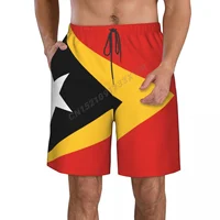 Summer Men's East Timor Flag Beach Pants Shorts Surfing M-2XL Polyester Swimwear Running 1