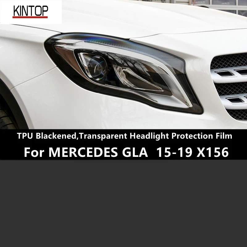 

For MERCEDES GLA 15-19 X156 TPU Blackened,Transparent Headlight Protective Film, Headlight Protection, Film Modification