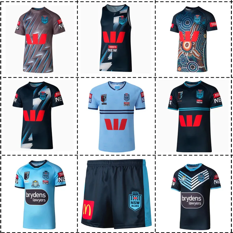 

2023 NSW Blues State of Origin Home / Indigenous / Training / Singlet Mens Rugby Jersey Size:S-5XL （Print Custom Name Number）