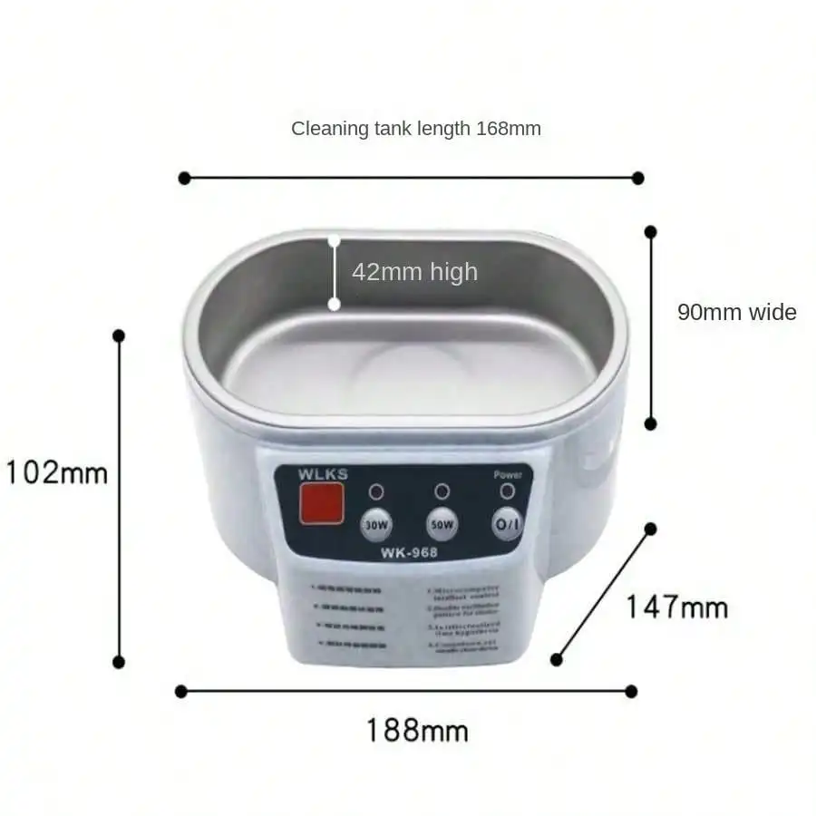 30/50W Ultrasonic Cleaner Sonicator Bath 40Khz Degas For Home Watches Contact Lens Glasses Cleaner Machine Teeth Makeup Razor 3