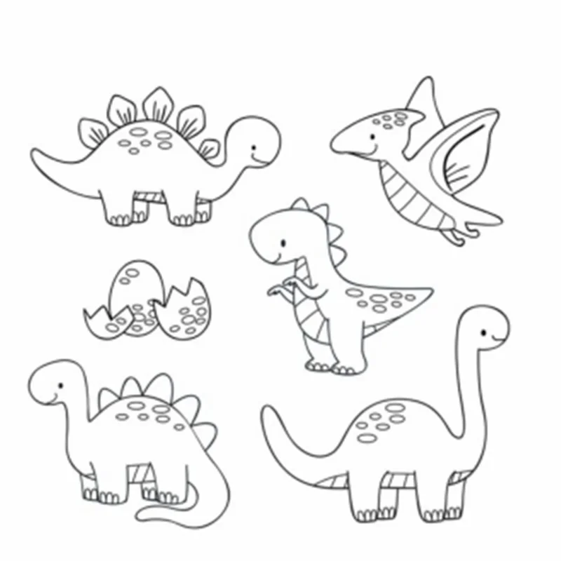Animal Dinosaur Clear Stamp Transparent Silicone Stamp Seal Sheet for Scrapbooking Photo Album Decoration