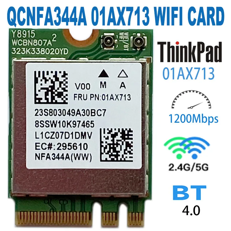Nfa344A Qcnfa344A M.2 867Mbp Scheda Wifi Per Lenovo Thinkpad 710S E470 E475 E570 E575 V310 Yoga-710 720 910 Serie Fru 01 Ax713