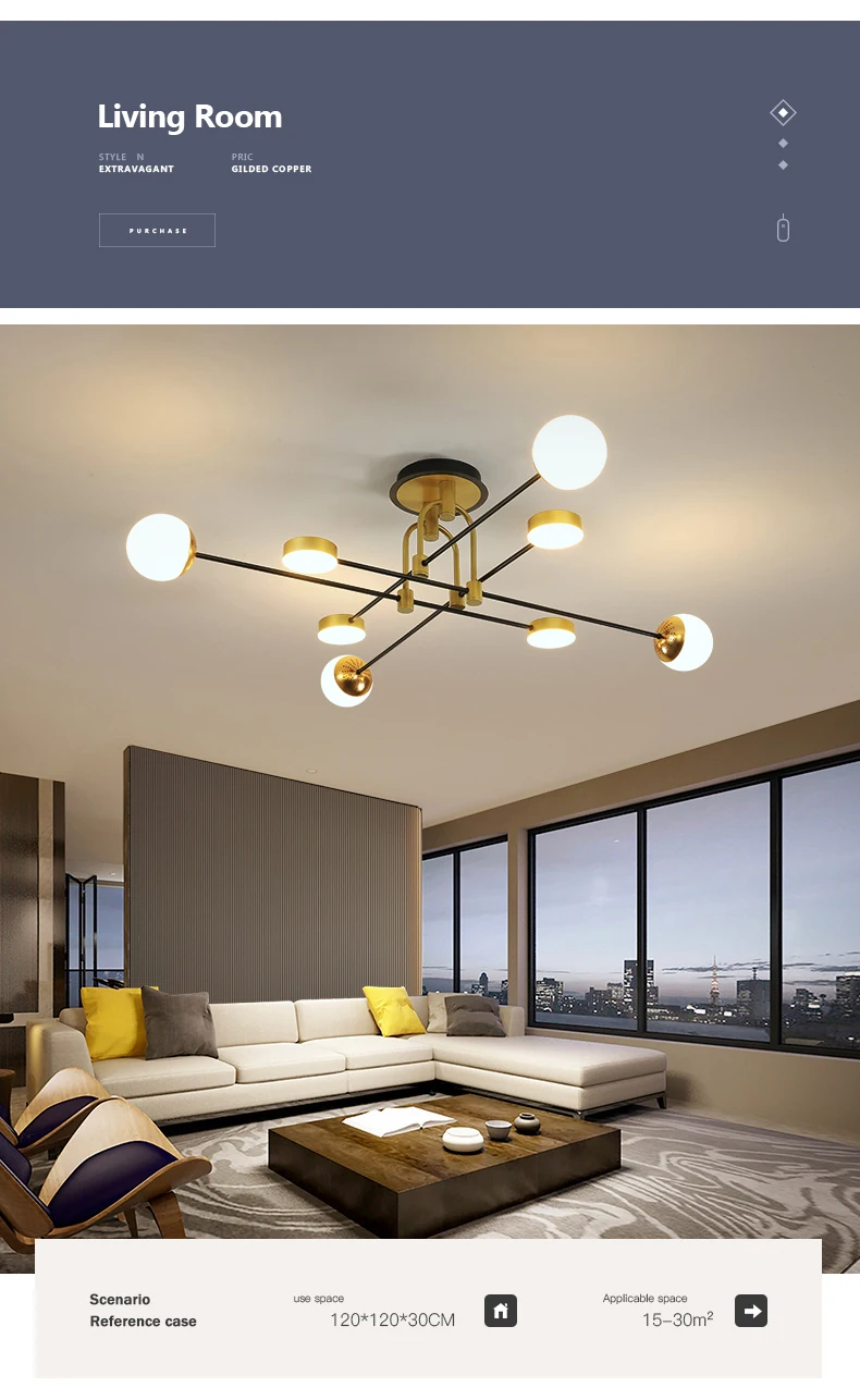 Nordic schwarz gold decke lichter LED glas ball decke lampe Wohnzimmer Küche Licht Fernbedienung schlafzimmer dekorative lampe – Detail 3