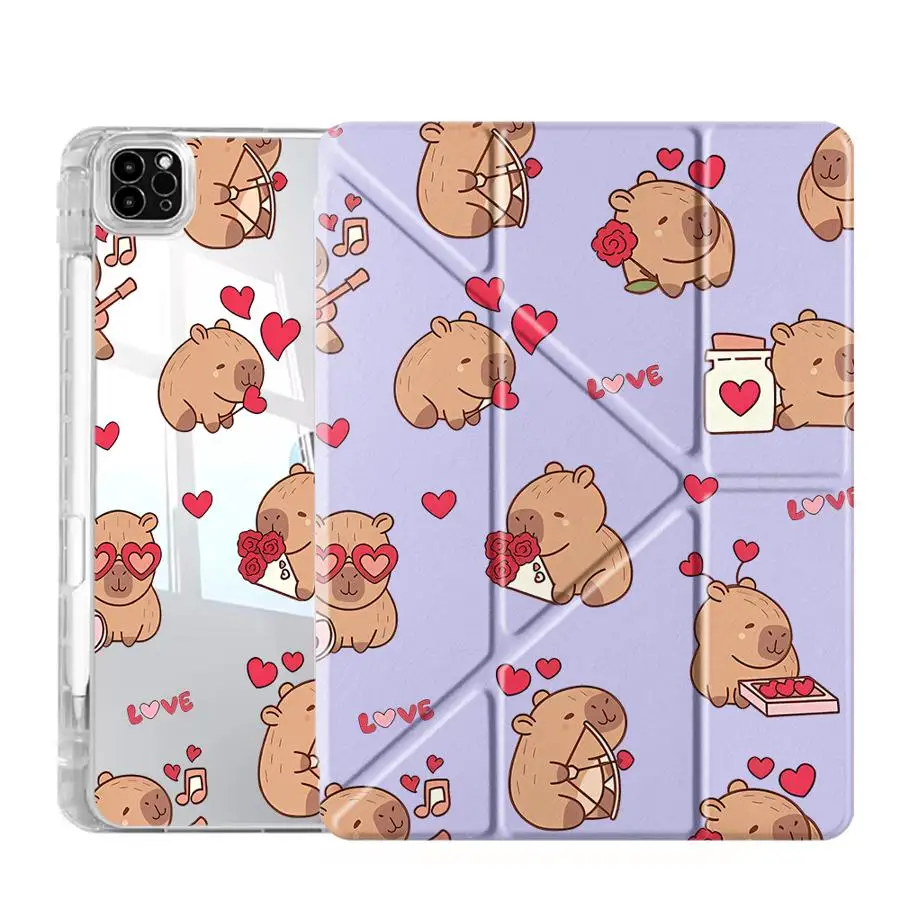 Capybara Love Y-Fold Tablet Holder Cover Case