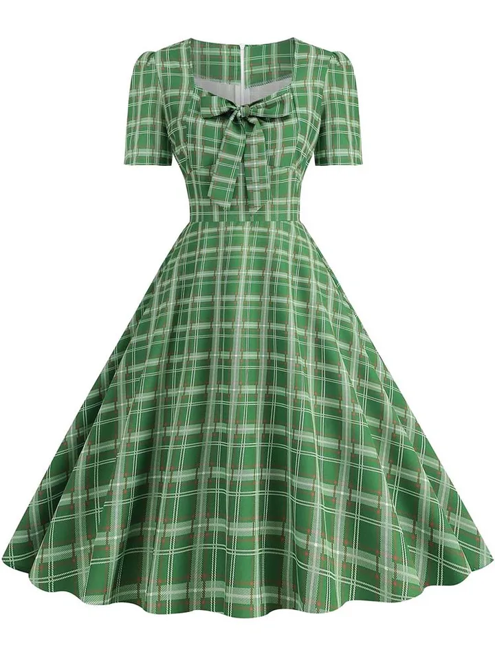 green emerald velvet dress Knit Shirt + Plaid Pinafore Dress 2pcs Set– The Cottagecore