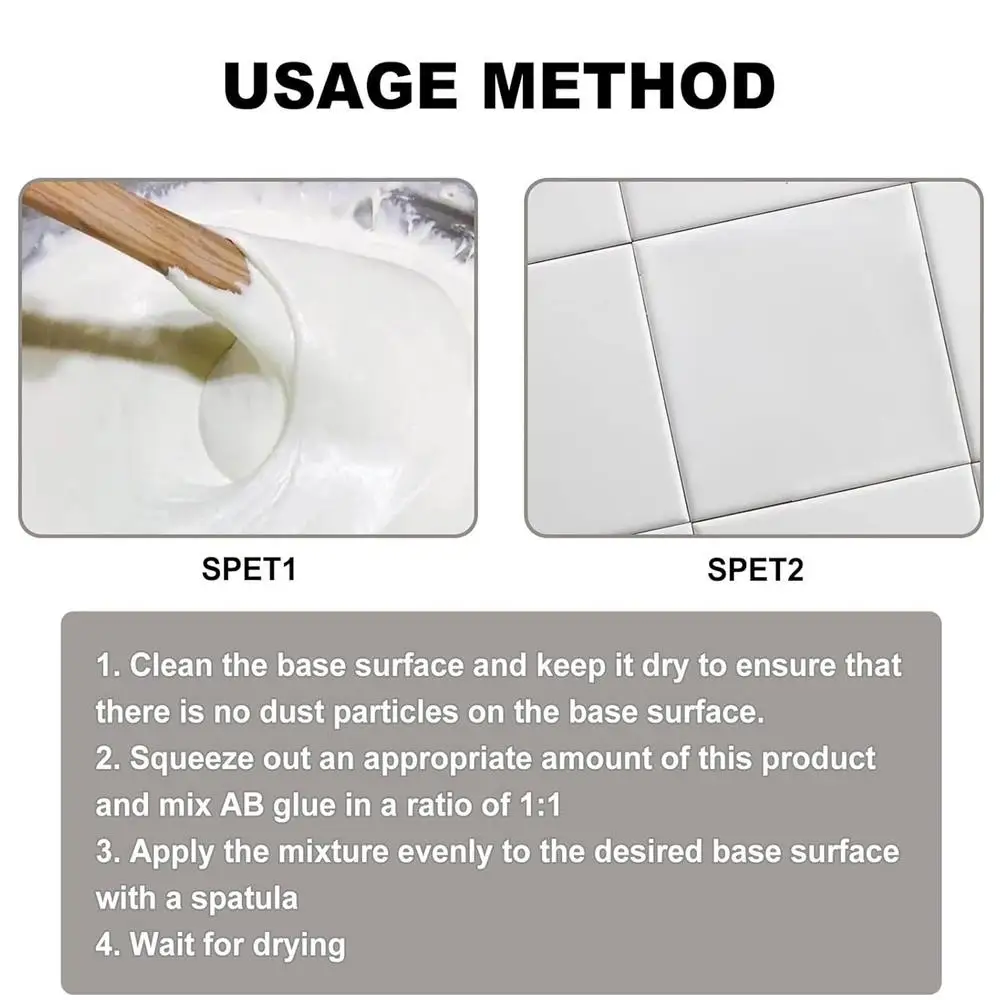 Description Picture 5 of itemCeramic Tile Hole Filler Professional Adhesive Tile Paste Grout Sealing Filler Tile Repair Paste Fast Drying Chip Filler Paste