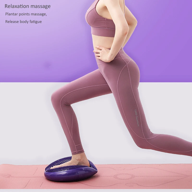 Yoga Balance Mat Fitness Inflatable Body Balance Pad Yoga Sports Workout Gym Mats Waist Legs Arms Core Training Massage Cushion