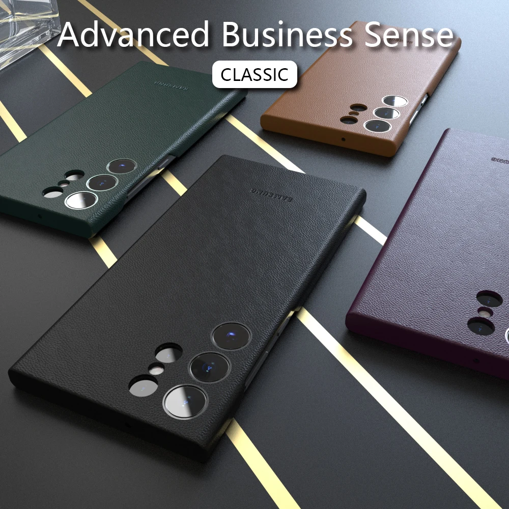 Leather Phone Case - Luxurious Solid Color Full Cover