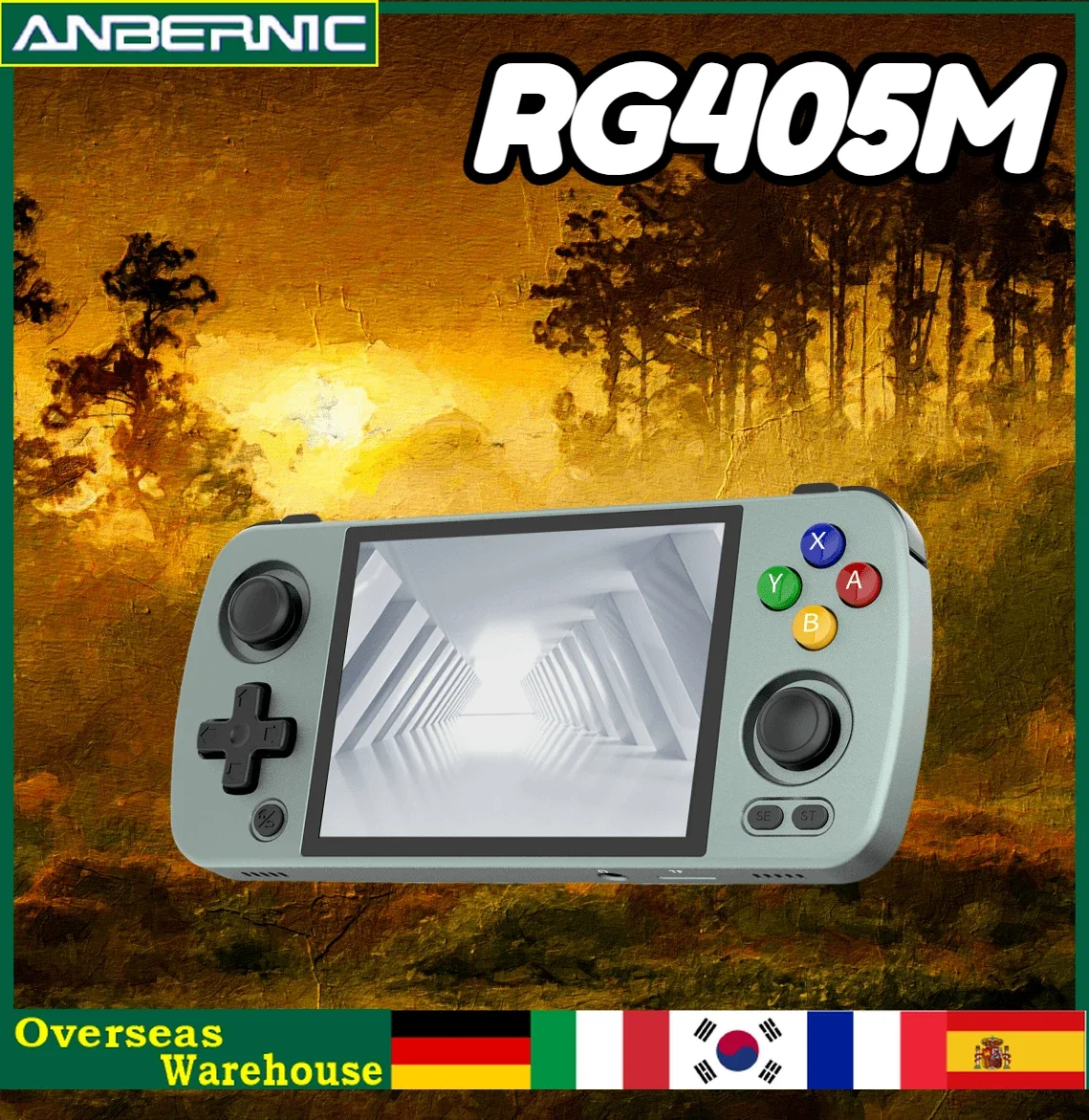 Rg405M Anbernic Rg405V Retro Lettore Di Giochi Portatile Tiger T618 Android 12 64-Bit 4 Pollici Ips Touch Screen Psp Ps2 Giochi Regalo Ragazzo