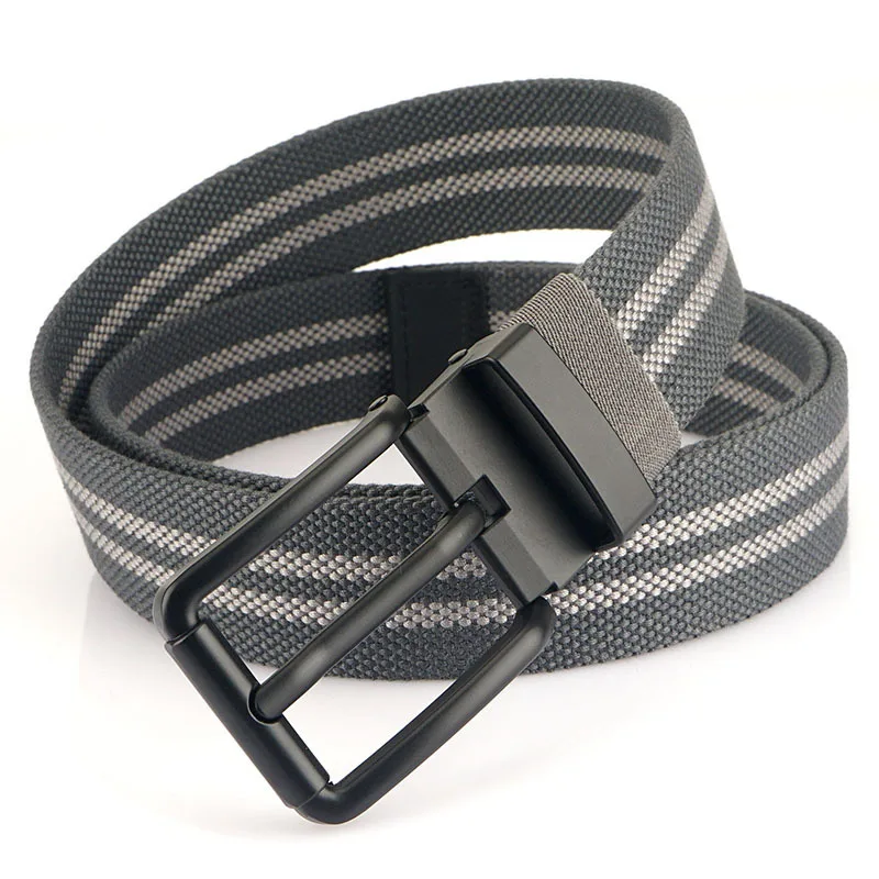 2023 New Canvas Needle Buckle Casual Men'S Belt Fashion Commuting Simple 120cm Elastic Belt Durable A3445